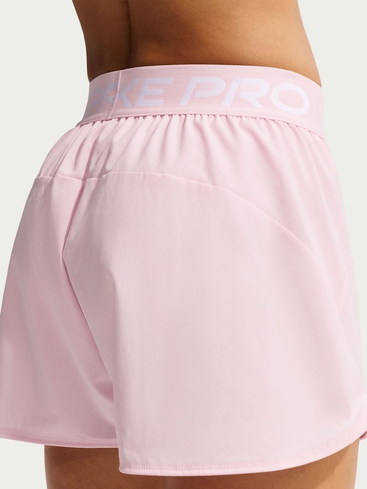 Nike Pink Foam Pro Dri-FIT Mid-Rise Brief-Lined 3" Woven Shorts - Image 5 of 5 Nike Pink Foam Pro Dri-FIT Mid-Rise Brief-Lined 3" Woven Shorts - Image 5 of 5