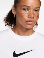 Nike White Pro Dri-FIT Loose Short-Sleeve Top - Image 3 of 3