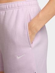 Nike Bleached Lilac Studio Fleece Mid Rise Shorts - Image 4 of 4