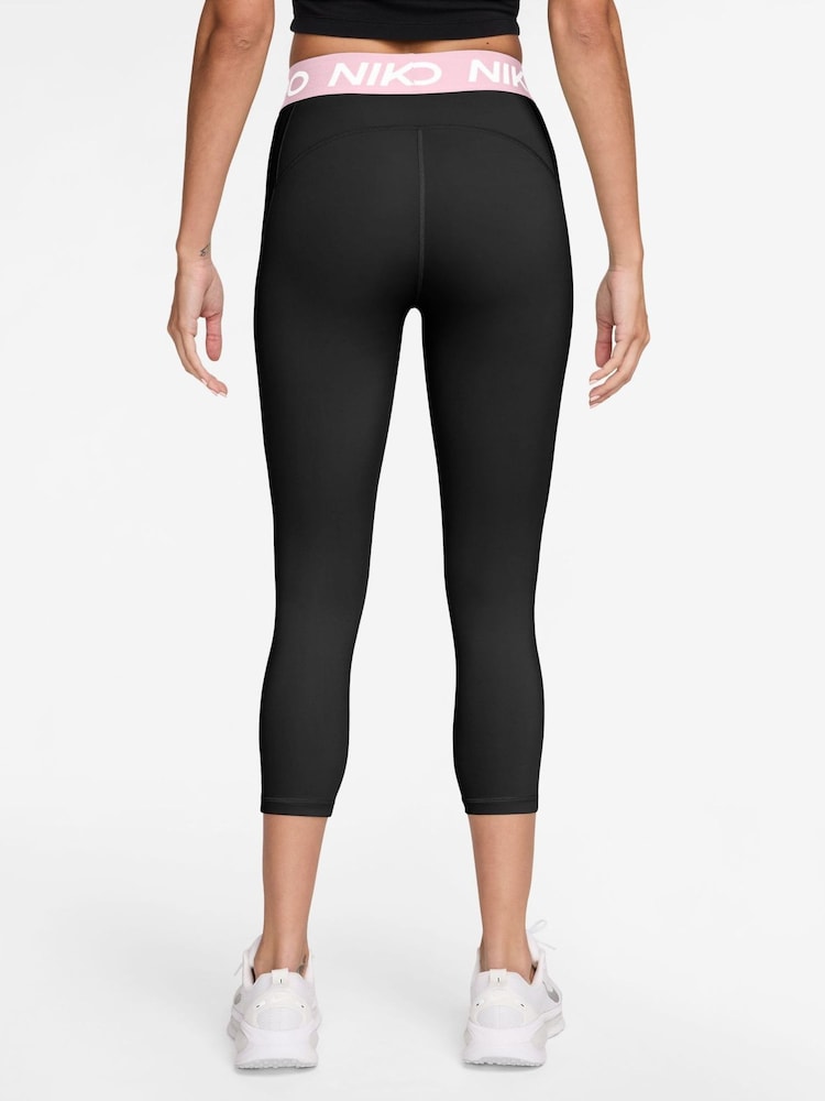 Svart - Nike Pro mellomhøye mid-rise crop leggings - Bilde 2 av 3 Svart - Nike Pro mellomhøye mid-rise crop leggings - Bilde 2 av 3