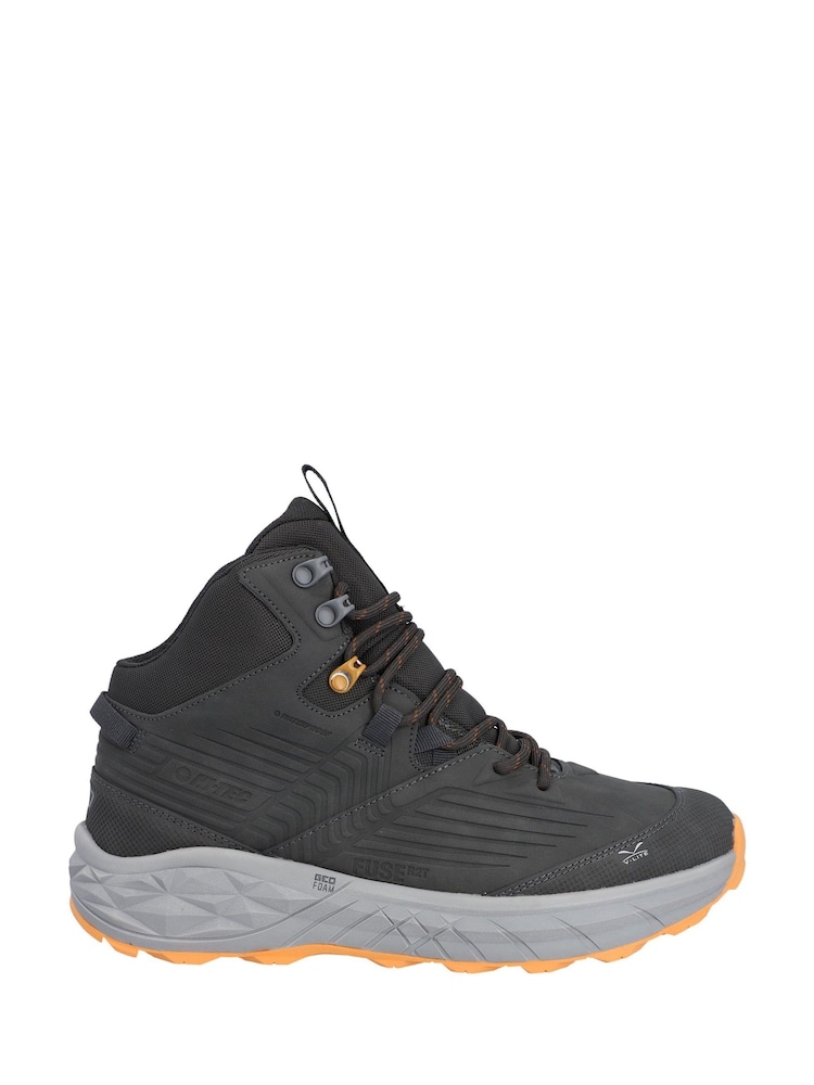 Hi-Tec Fuse Trek Mid Hiking Black Boots - Image 1 of 4 Hi-Tec Fuse Trek Mid Hiking Black Boots - Image 1 of 4