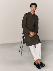 Brown Kurta Shirt - Image 1 of 8