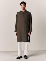 Brown Kurta Shirt - Image 2 of 8