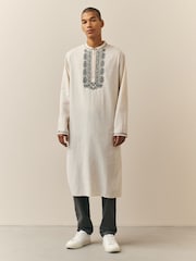 Neutral Kurta Shirt - Image 1 of 8