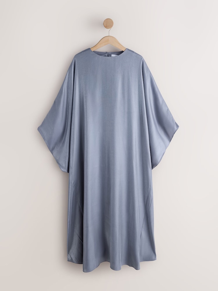 Charcoal Blue Kaftan Shimmer Maxi Dress - Image 1 of 3 Charcoal Blue Kaftan Shimmer Maxi Dress - Image 1 of 3