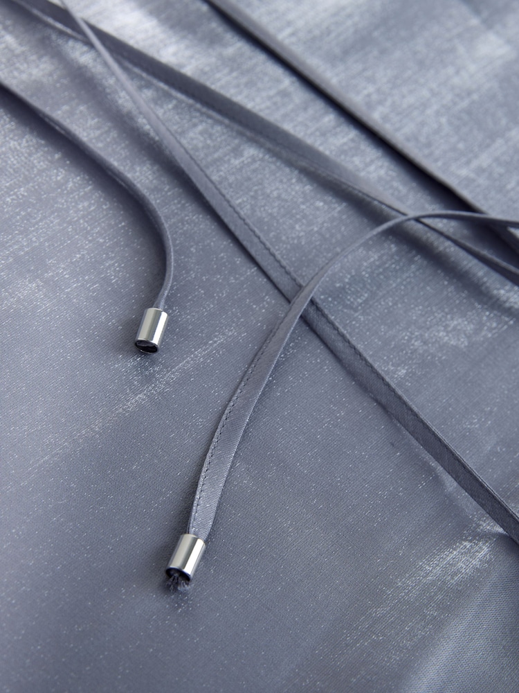 Charcoal Blue Kaftan Shimmer Maxi Dress - Image 3 of 3 Charcoal Blue Kaftan Shimmer Maxi Dress - Image 3 of 3