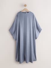 चारकोल blue - कफ्तान शिमर म्याक्सी ड्रेस - 8मध्ये 6 तस्बिर