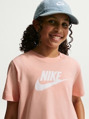 Πορτοκαλί - Nike Κροπ Κοντομάνικο μπλουζάκι - Εικόνα 3 του 5