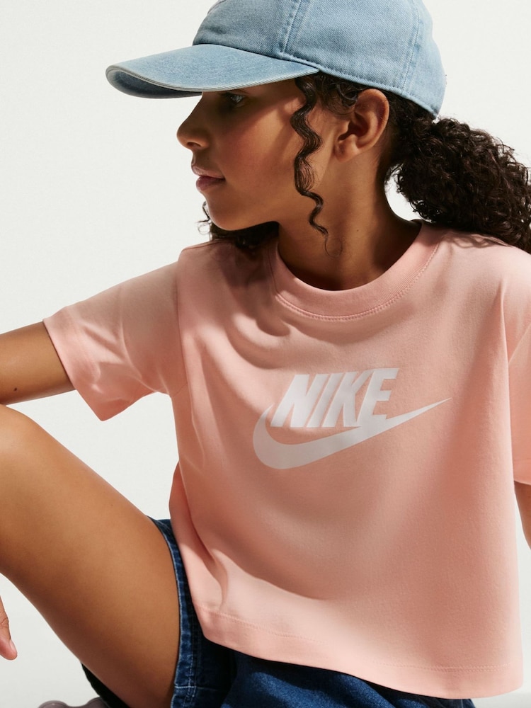 Πορτοκαλί - Nike Κροπ Κοντομάνικο μπλουζάκι - Εικόνα 5 του 5