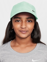 Nike Barley Green Dri FIT Kids Club Unstructured Metal Swoosh Cap - Image 1 of 7