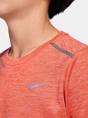 Naranja - Nike Miler Dri-FIT Short Sleeve T-Shirt - Imagen 3 de 4