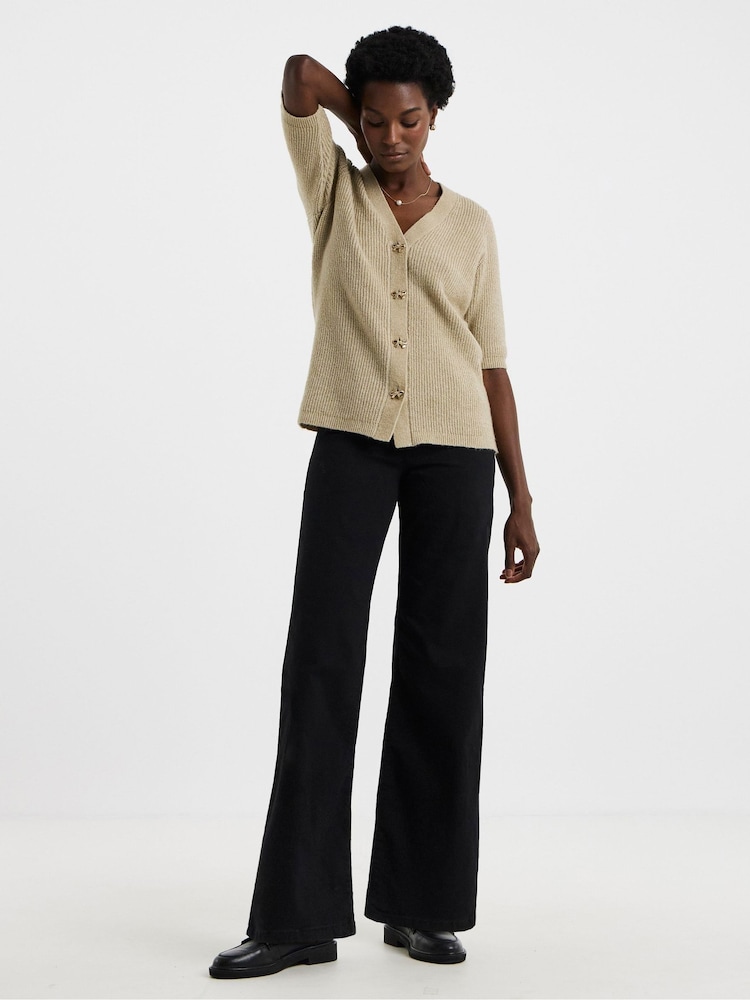 JD Williams Black Wide Leg Jeggings - Image 1 of 4