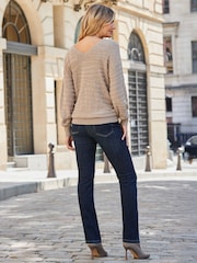 Sosandar Natural Animal Print Textured Jumper - Image 5 of 5