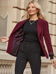 Sosandar Red Single Breasted Blazer - Image 3 of 5
