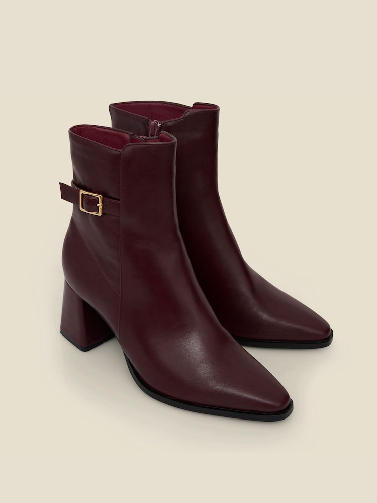 Sosandar Block talons Ankle Bottes With Buckle Trim - Image 2 de 4