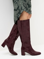 Long Tall Sally Red Knee Block Boots - Image 1 of 5