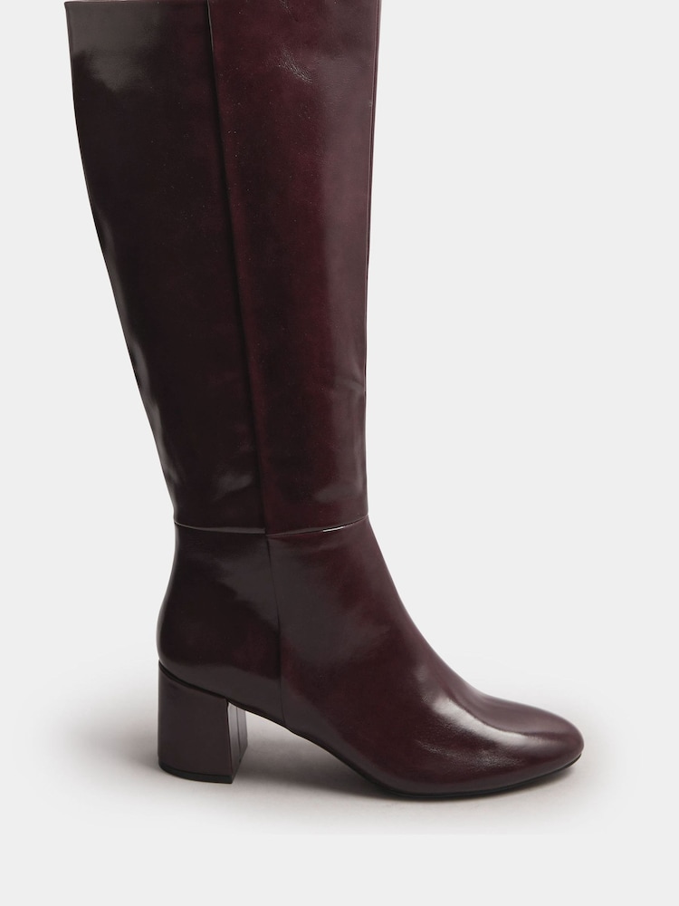 Long Tall Sally Red Knee Block Boots - Image 2 of 5