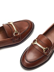 Moda in Pelle Elarra Flat Loafers With Snaffle Trim - Image 3 of 4