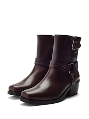 Moda in Pelle SH Gee Moto Ankle Boots - Image 2 of 4
