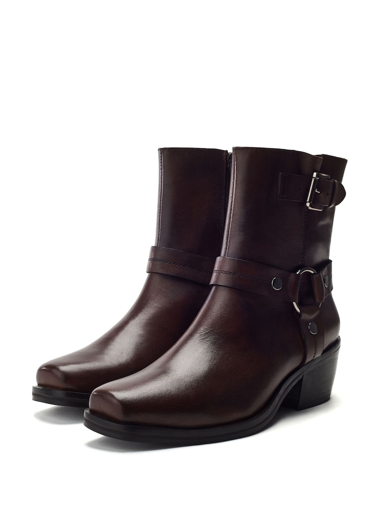 Moda in Pelle SH Gee Moto Ankle Boots - Image 2 of 4
