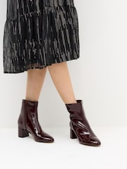Long Tall Sally Red Block Boots Patent - Image 1 of 5