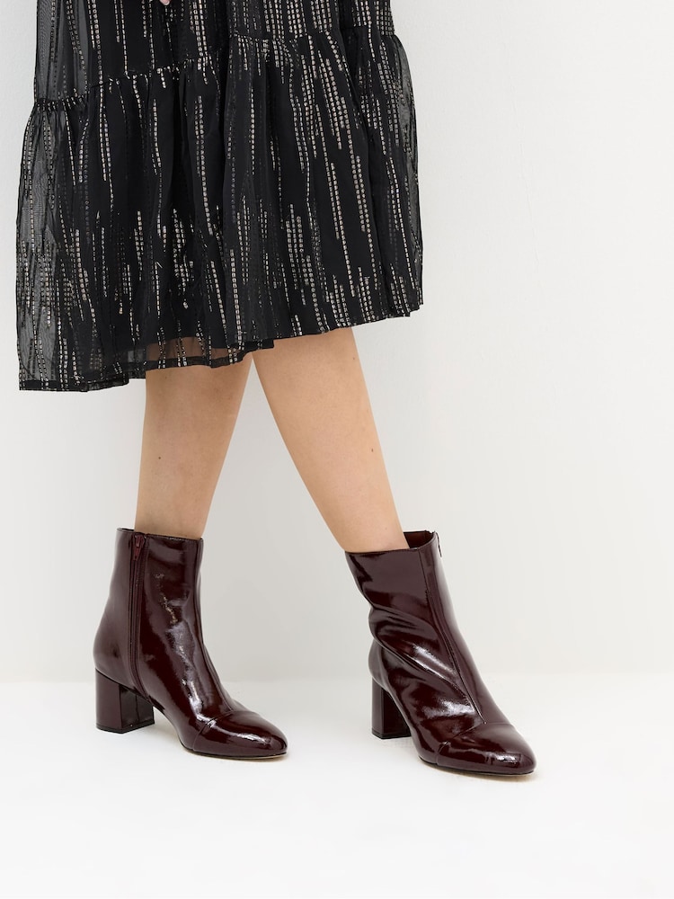 Long Tall Sally Red Block Boots Patent - Image 1 of 5