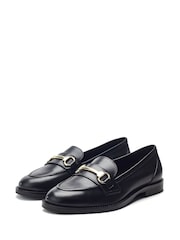 Moda in Pelle Elarra Flat Loafers With Snaffle Trim - Image 2 of 3