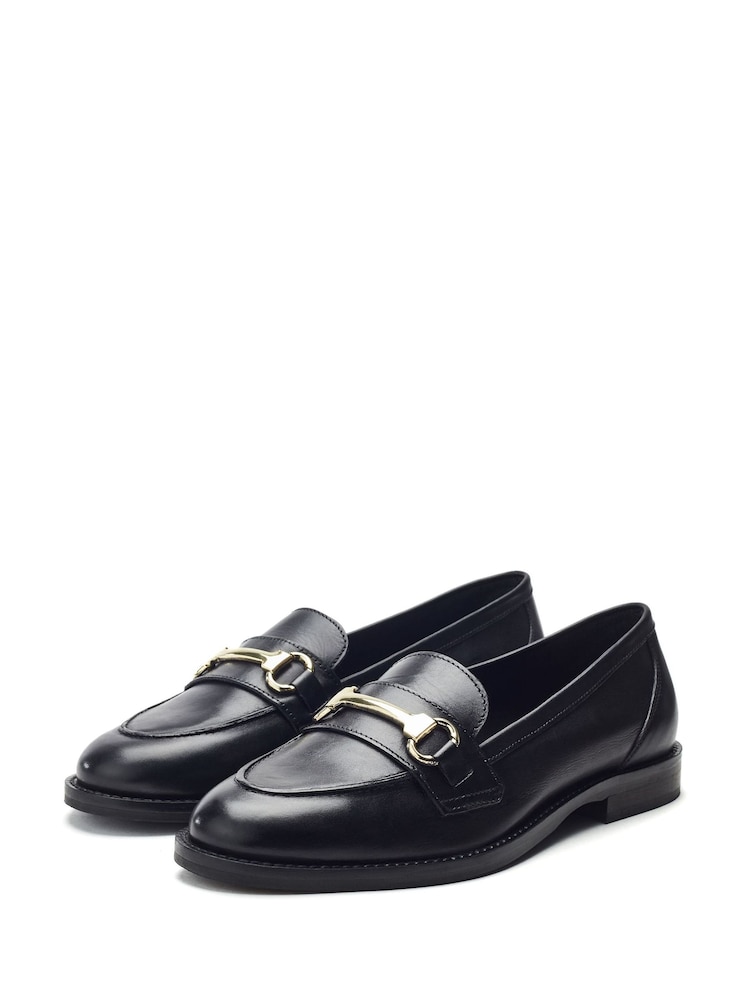 Moda in Pelle Elarra Flat Loafers With Snaffle Trim - Image 2 of 3 Moda in Pelle Elarra Flat Loafers With Snaffle Trim - Image 2 of 3