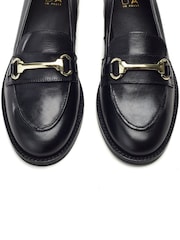 Moda in Pelle Elarra Flat Loafers With Snaffle Trim - Image 3 of 3