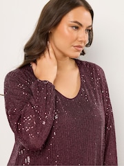 Evans Balloon Sleeve Sequin Top - Image 4 of 5