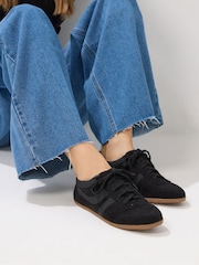 Long Tall Sally Black Low Profile Trainers - Image 1 of 5