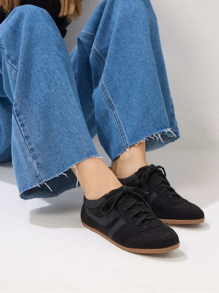 Long Tall Sally Black Low Profile Trainers - Image 1 of 5