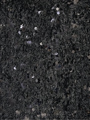 Yours Curve Black London Textured Sequin Slip Dress - Image 5 of 5