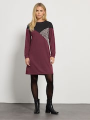 M&Co Black Petite Cutabout Berry Animal Dress - Image 2 of 5