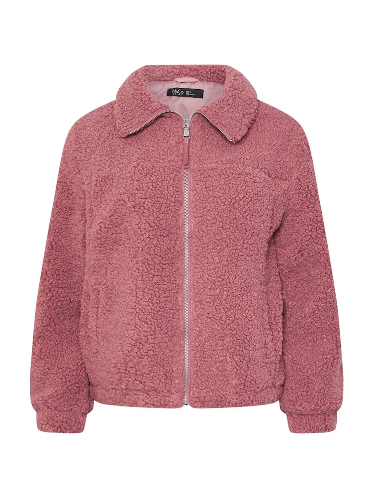 M&Co Petite Zip Through Borg Jacket - Imagen 6 de 6