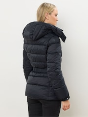 Long Tall Sally Black Padded Belted Coat - Image 4 of 6
