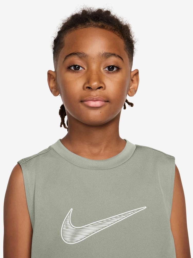 Nike Spruce Fog Grey Multi Dri-FIT Vest - Image 3 of 3 Nike Spruce Fog Grey Multi Dri-FIT Vest - Image 3 of 3