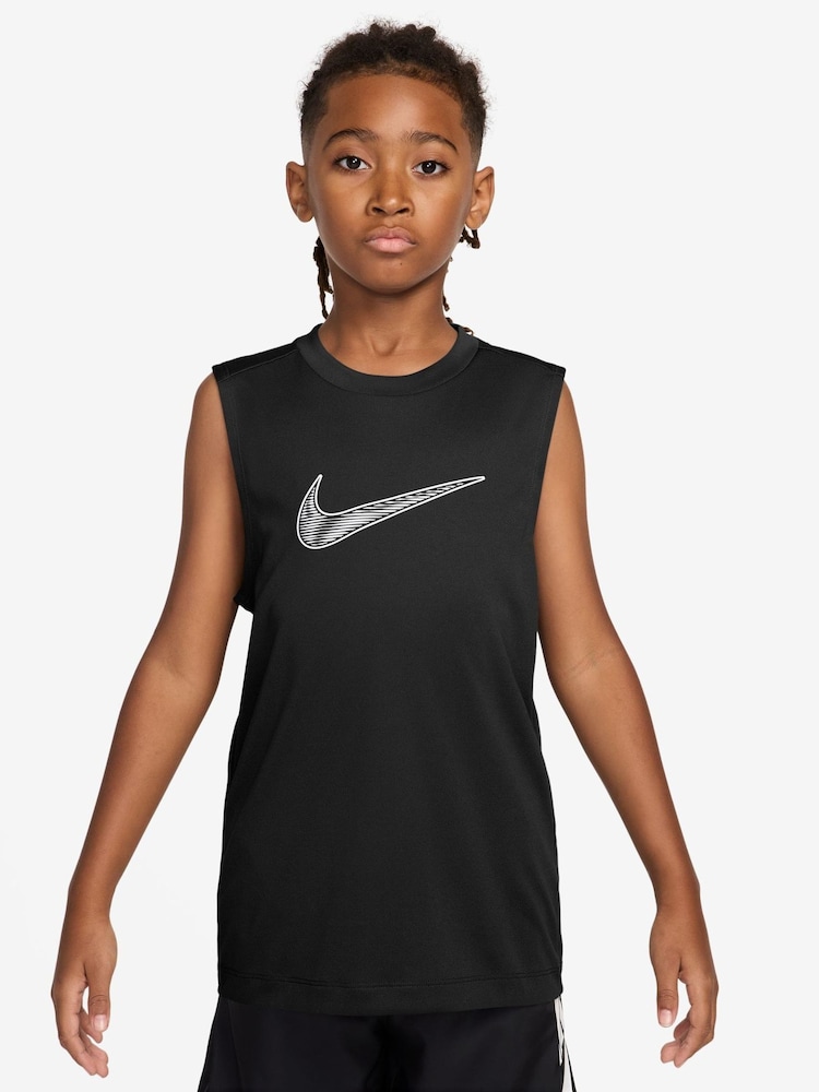 Nike Black Multi Dri-FIT Vest - Image 1 of 3 Nike Black Multi Dri-FIT Vest - Image 1 of 3