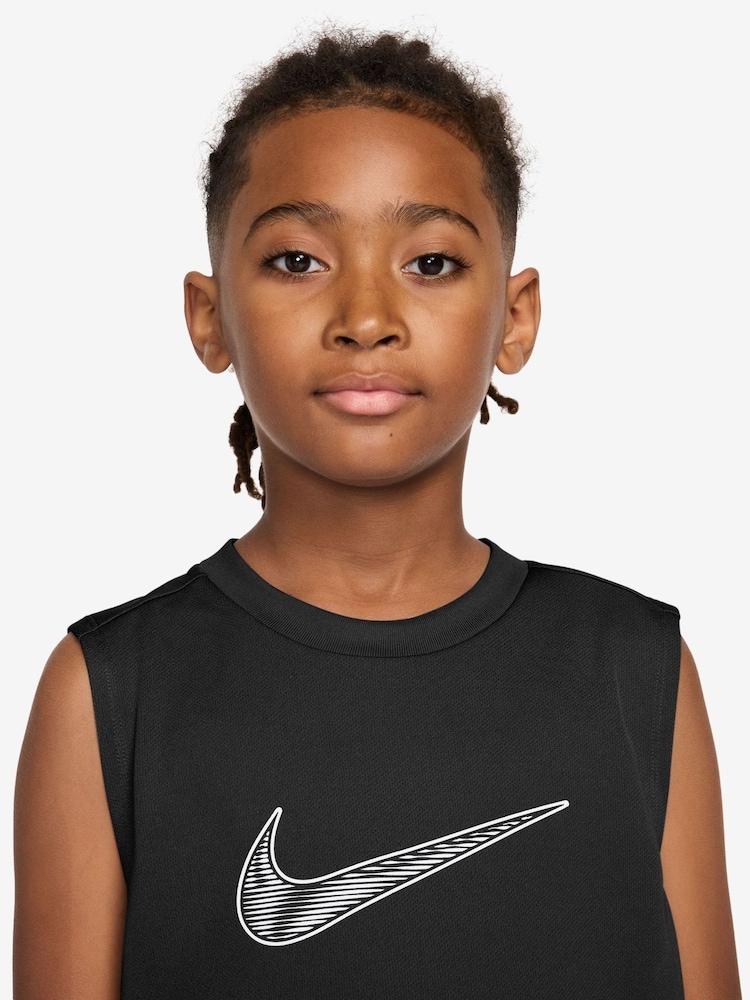 Nike Black Multi Dri-FIT Vest - Image 2 of 3 Nike Black Multi Dri-FIT Vest - Image 2 of 3