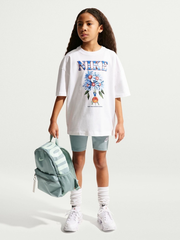 Nike White Flower Graphic T-Shirt - Image 1 of 5