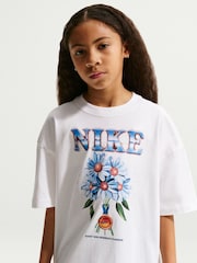 Nike White Flower Graphic T-Shirt - Image 3 of 5
