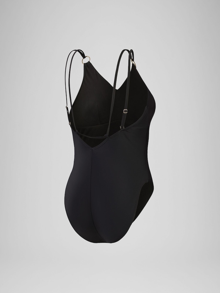 Speedo Black Womens Shaping Strappy Swimsuit - Image 2 of 4