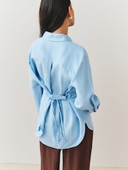 Nothing Ordinary Blue Linen Shirt - Image 5 of 5
