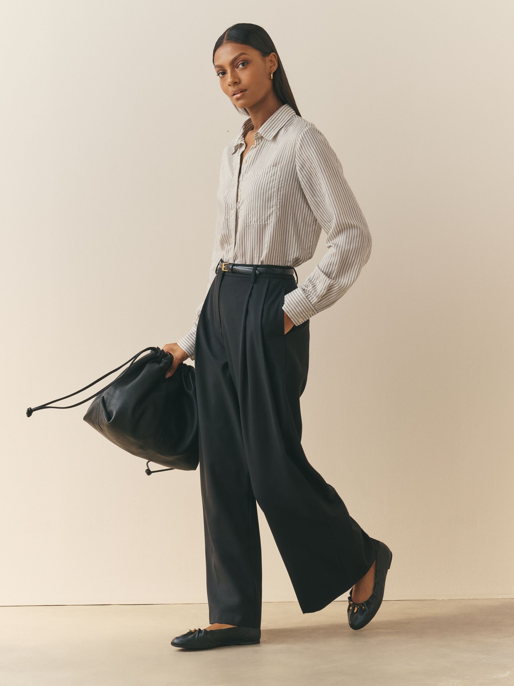 Buy Nothing Ordinary Black Premium Pleat Front Tailored Trousers