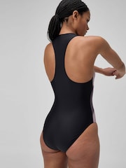 Speedo Black Womens Colourblock Swimsuit - Image 3 of 6