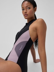Speedo Black Womens Colourblock Swimsuit - Image 4 of 6