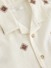 Ecru Eid Short Sleeve All Over Embroidery Shirt (3-16yrs) - Image 7 of 8