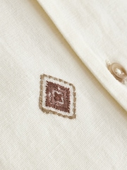 Ecru Eid Short Sleeve All Over Embroidery Shirt (3-16yrs) - Image 8 of 8