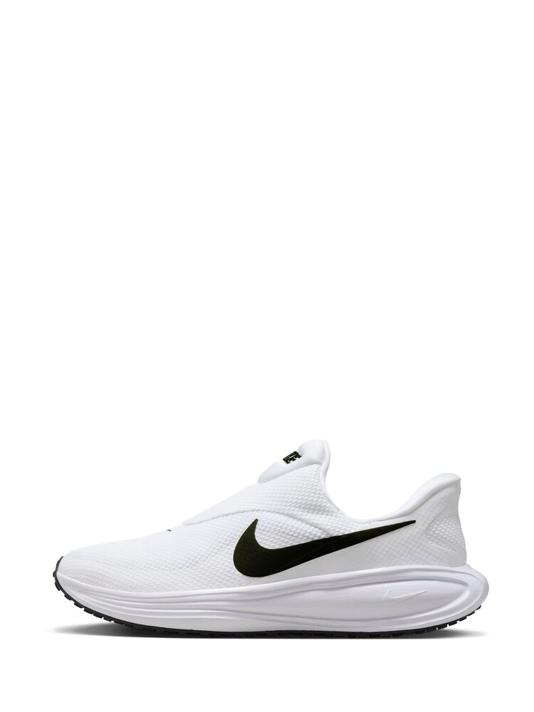 Nike White/Black Revolution 8 Easy On Road Running Trainers - Image 2 of 11