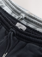 Black/Grey 2 Pack Brushed Jersey Shorts - Image 5 of 11